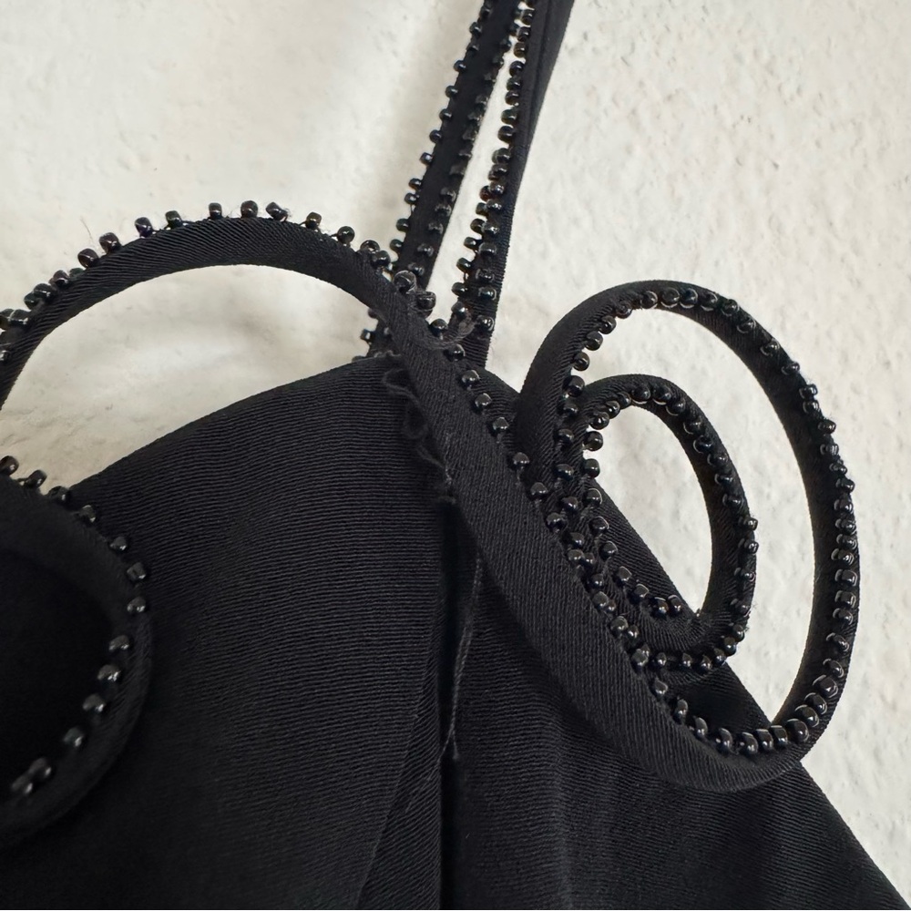 Niteline by Della Roufogali Black Cocktail Prom Dress Embroidered Sz 6 - Picture 5 of 12